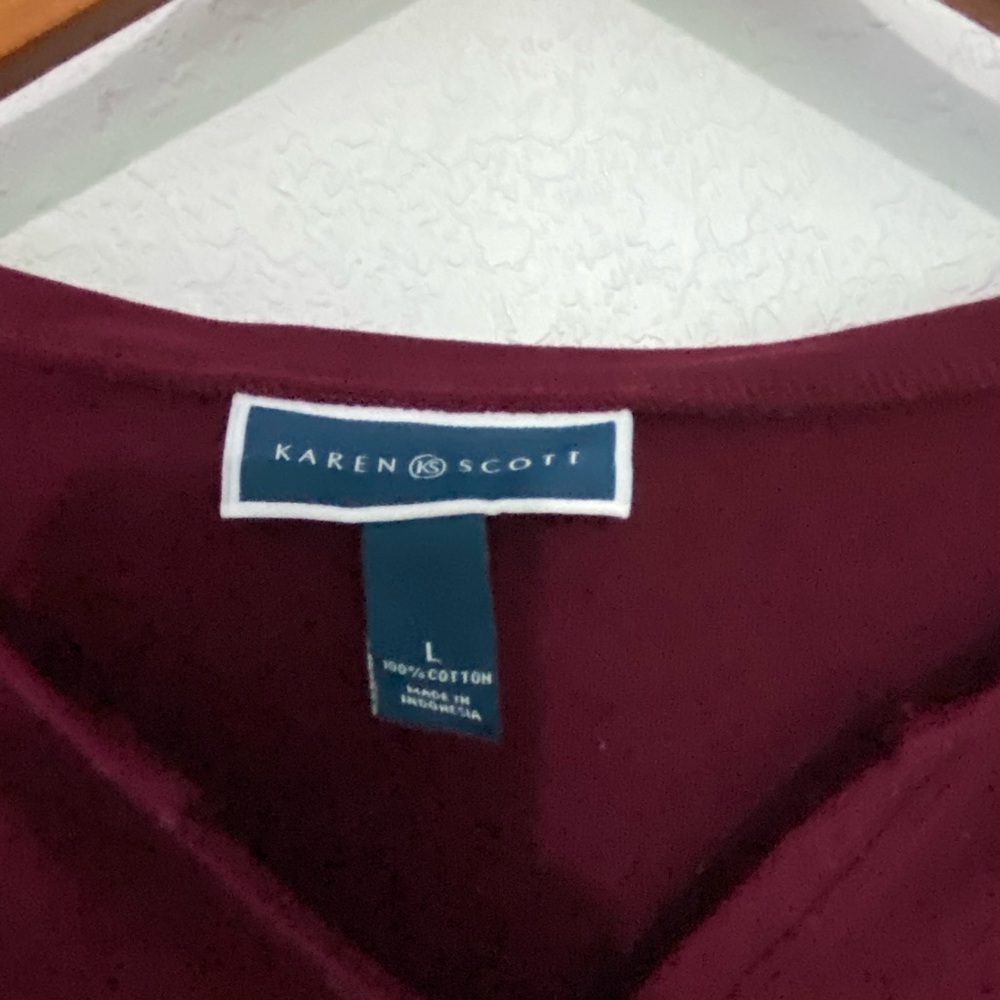 Karen Scott Red Top - Picture 2 of 4